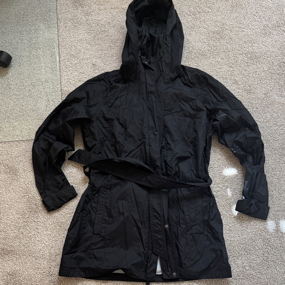 Women's Columbia Black Hooded Rain Jacket